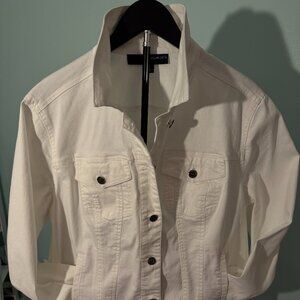 Denim 24/7 Women's White Denim Jean Jacket Size 18W